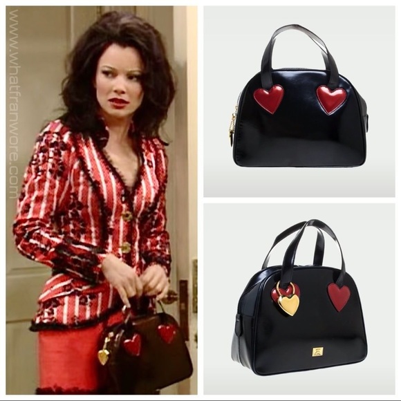 VINTAGE Moschino Red Heart Dome Satchel - Picture 3 of 7